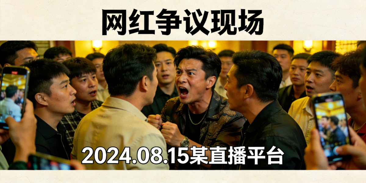 网络热门事件焦点图 - 网红争议现场高清画面